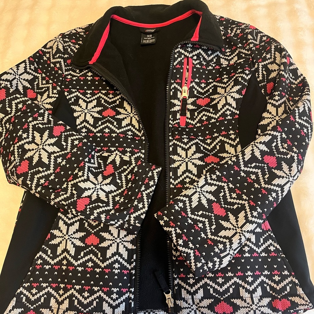 Women's Black and Pink Ski Jacket